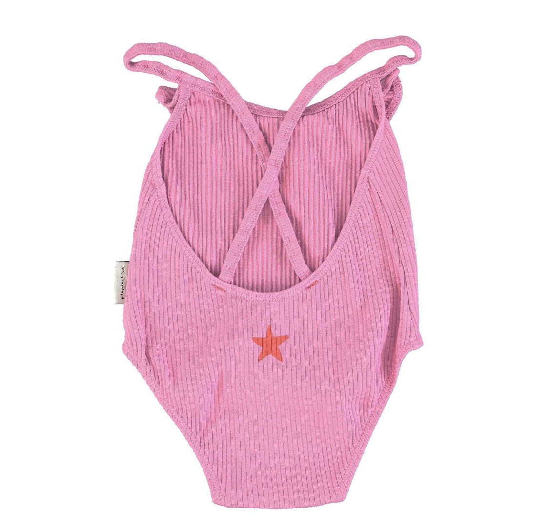 Girls Swimsuit W/Ruffle Lavender | طقم سباحة