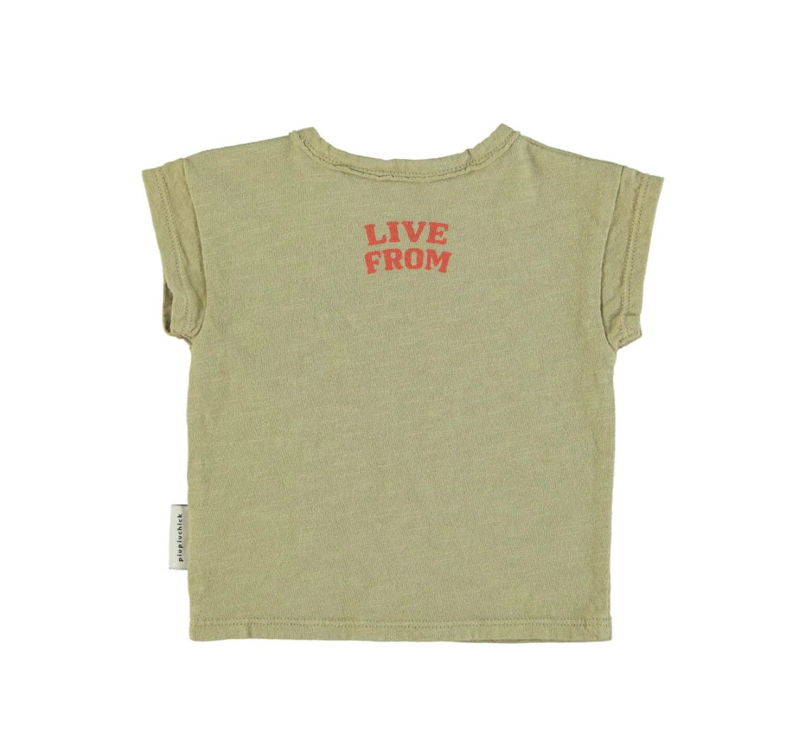 Kids T-Shirt Khaki W/ Star Print | بلوزة