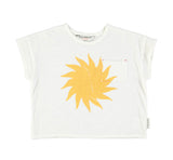 Kids T-Shirt Ecru W/ Yellow Sun Print | بلوزة