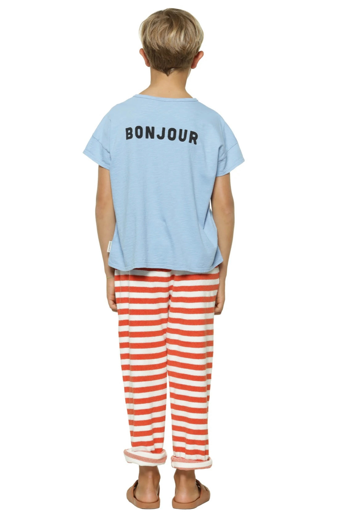 Kids Trousers Red & Ecru Stripes | سروال