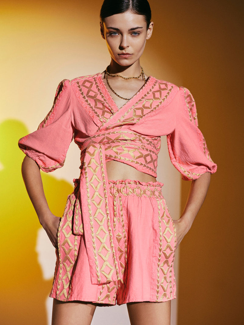 Short Golden Hours Pink - سروال قصير