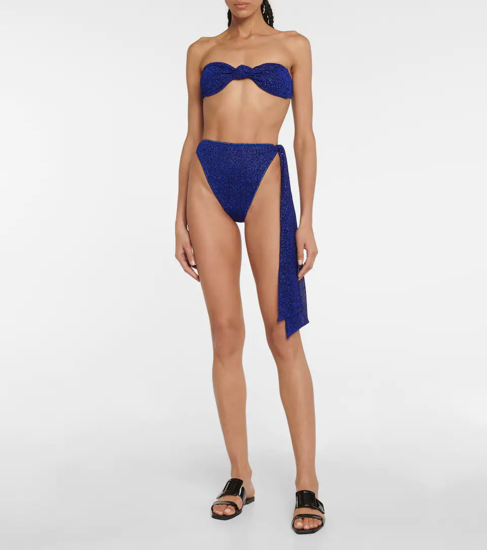 Lumiere Knotted Two Piece Blue -  Lumiere Knotted Blue طقم سباحة
