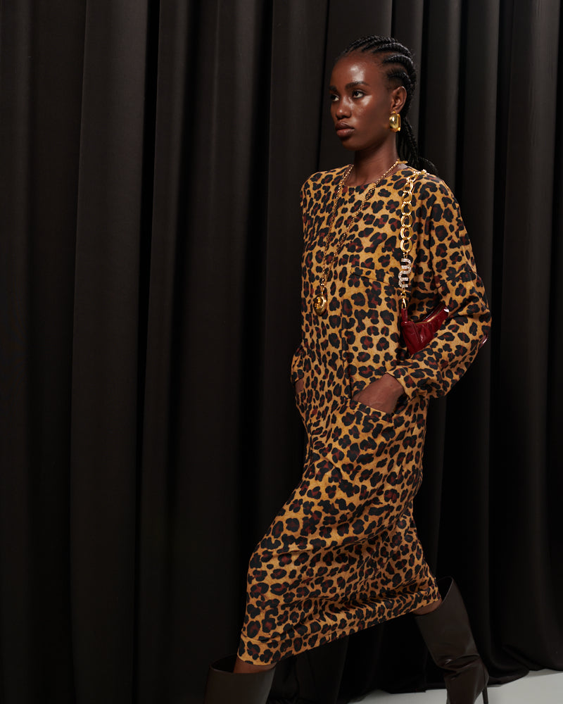 Dress Oversized Animal Print - فستان