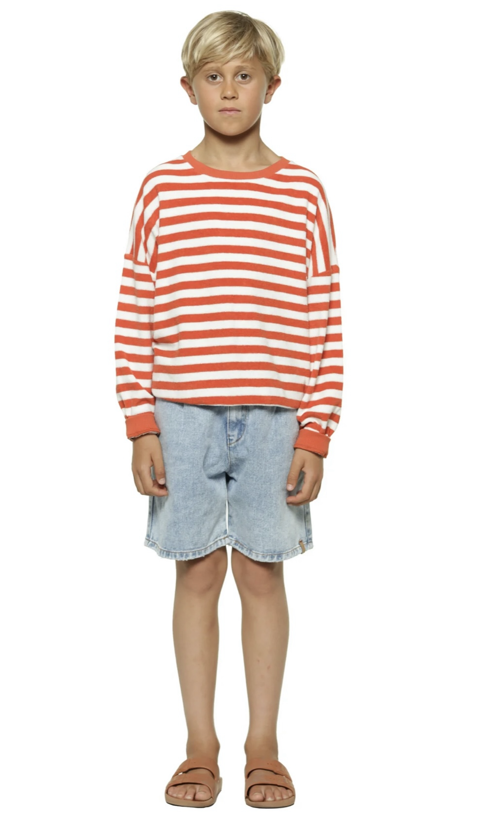 Boys Shorts Washed Blue Denim | سروال قصير
