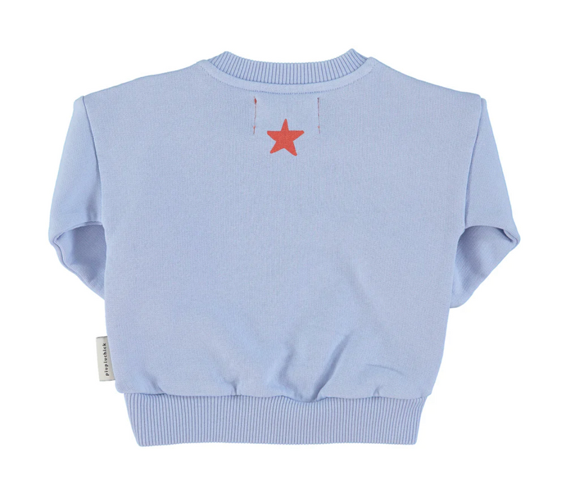 Baby Unisex Sweatshirt Light Blue W/ Sea Print | سترة رياضية