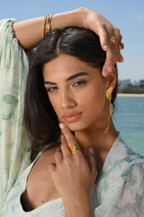 Bianca Chiffon Green Dress | فستان نسائي - Maison Clad