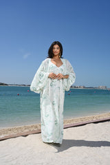 Bianca Chiffon Green Dress | فستان نسائي - Maison Clad