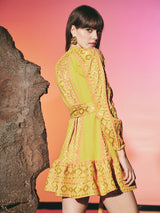 Dress Hoursy Gold Wrap Yellow | فستان نسائي - Maison Clad