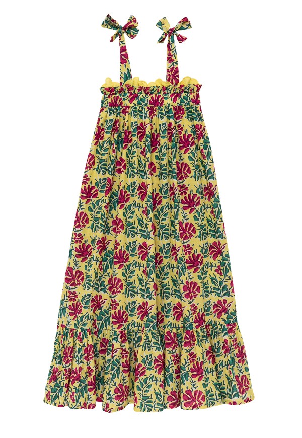 Dress Freesia Long Yellow & Pink - Freesia فستان