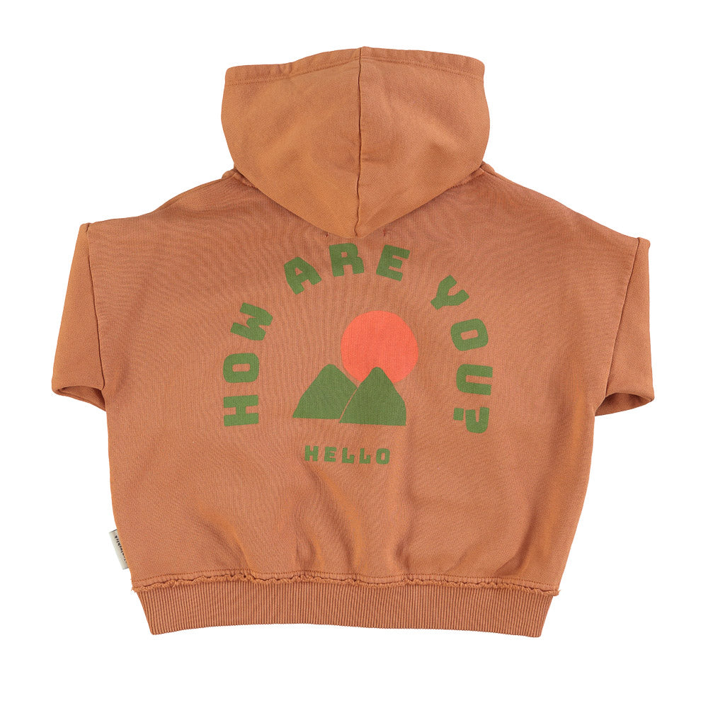 Hoodie Camel w/ "how are you?" print - Girls سترة رياضية