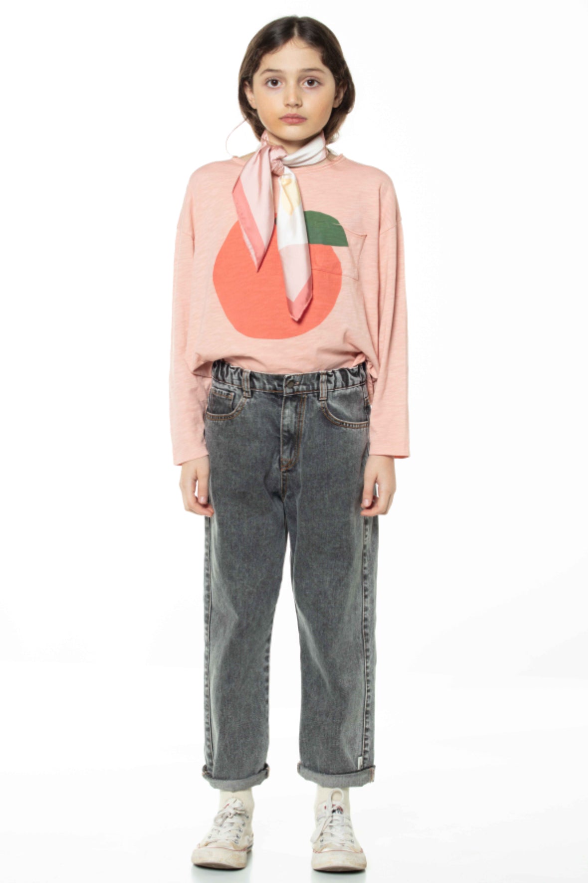 T-Shirt Long Sleeve Light Pink - Girls قميص