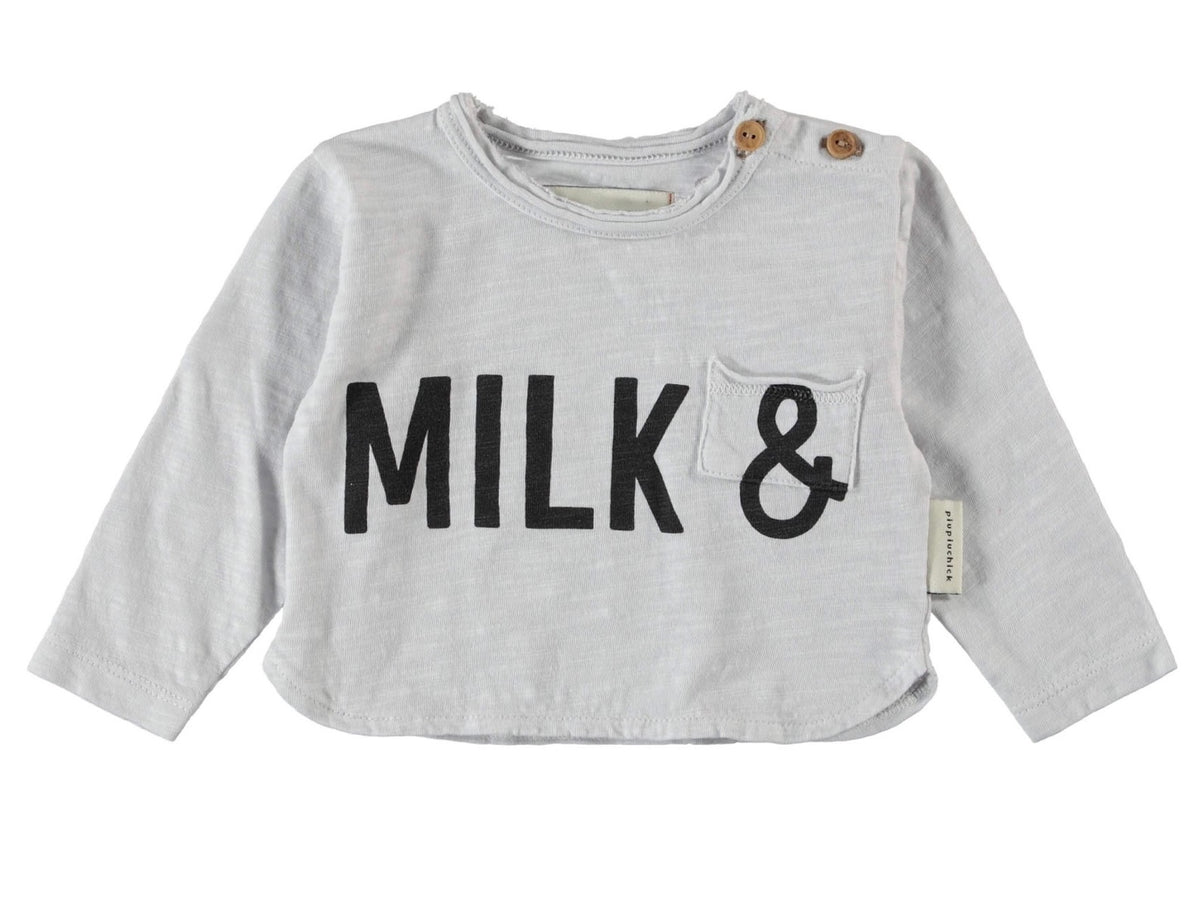 Sweatshirt Unisex Long Sleeve Light Grey - Kids بلوزة