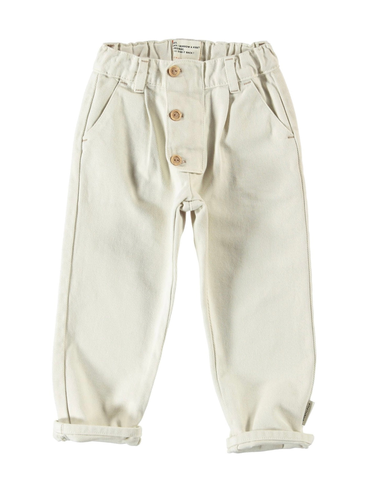 Trouser Unisex Buttons Ecru - Buttons سروال