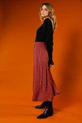 Skirt Mini Flower Red - Mini Flower Red تنورة