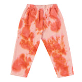 Trousers pink& Orange tie dye - Unisex سروال