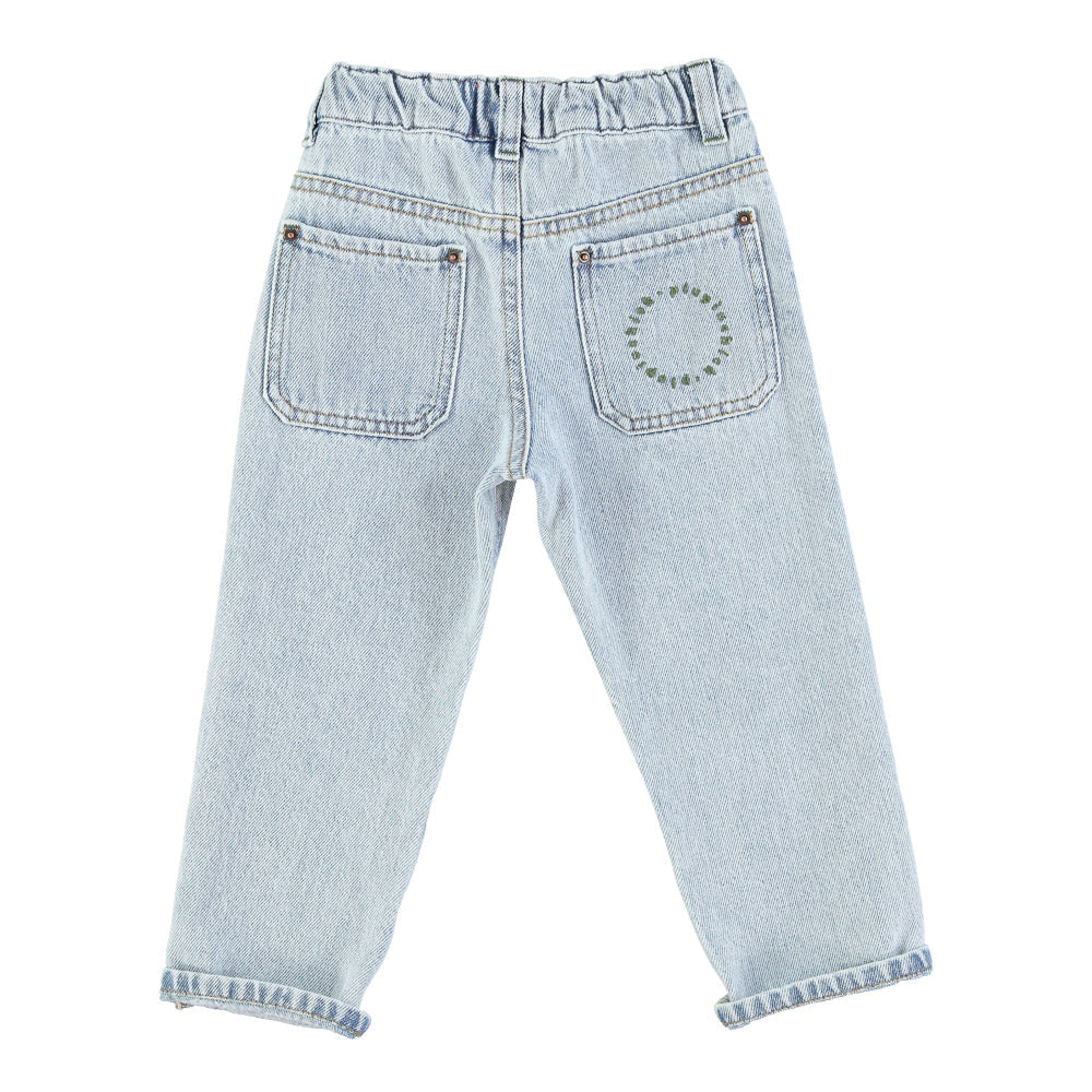 Unisex denim trousers washed light blue - Unisex سروال